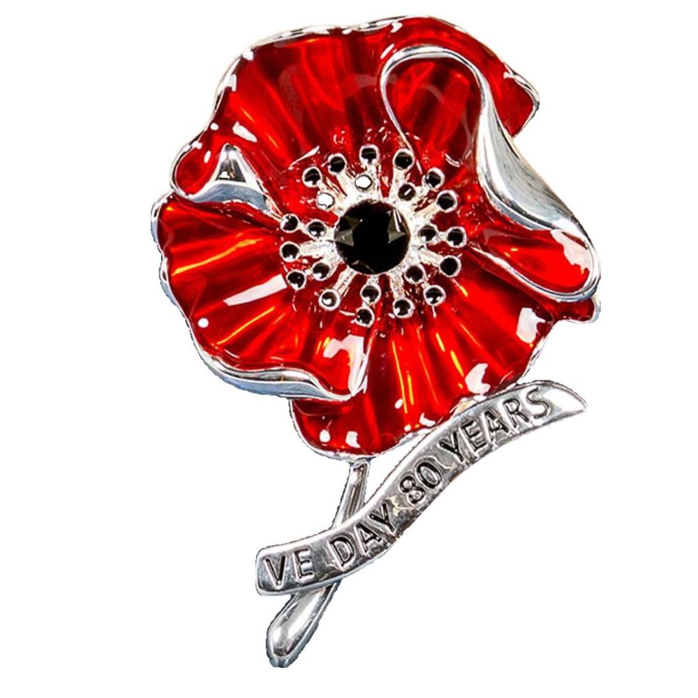 

Красная памятная брошь в честь 80-летия Дня Победы, булавки с едой, роскошные парные булавки для унисекс