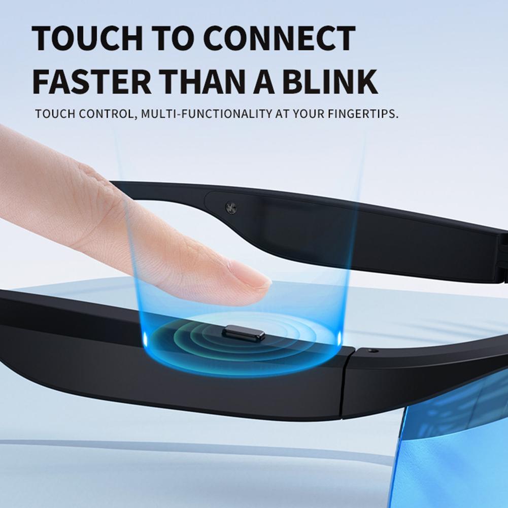 5,4 Zoll Smart-Bluetooth-Brille mit Anruf-/Musikfunktion, wasserdichte Sport-Ohrhörer mit langer Akkulaufzeit, Typ-C-Schnellladefunktion