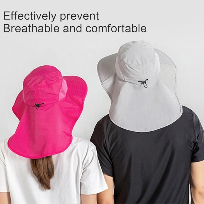 Fishing Wide Brims Sun Hat Outdoor Climbings Mesh Fisherman Hat Fishing Casual Hat Unisex Camping Hunting Bucket Hat