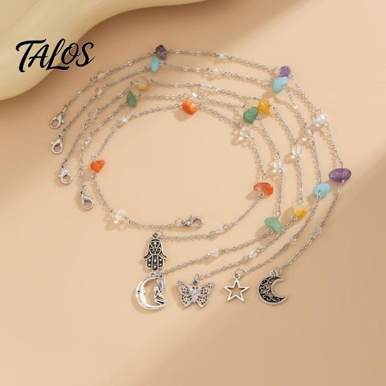 Summer Vacation Hair Decor Boho Chain with Vintage Pendent, Decorative Charms, Tropical Styling Tools Jewelry, Accessories for Women Hairstyles