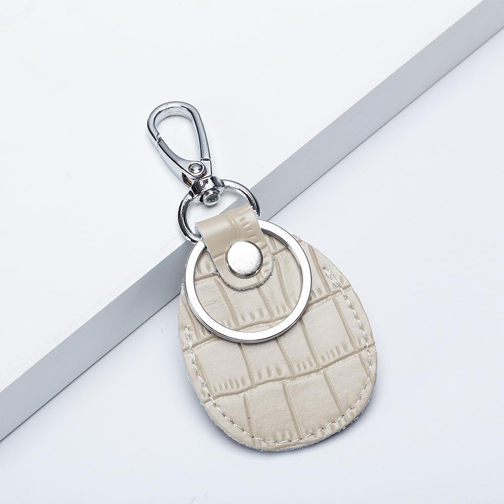 Leather Keychain Card Cover For Alarm Tag Intercom Key Access Entry Card Set Car Key Protector Card Tracker