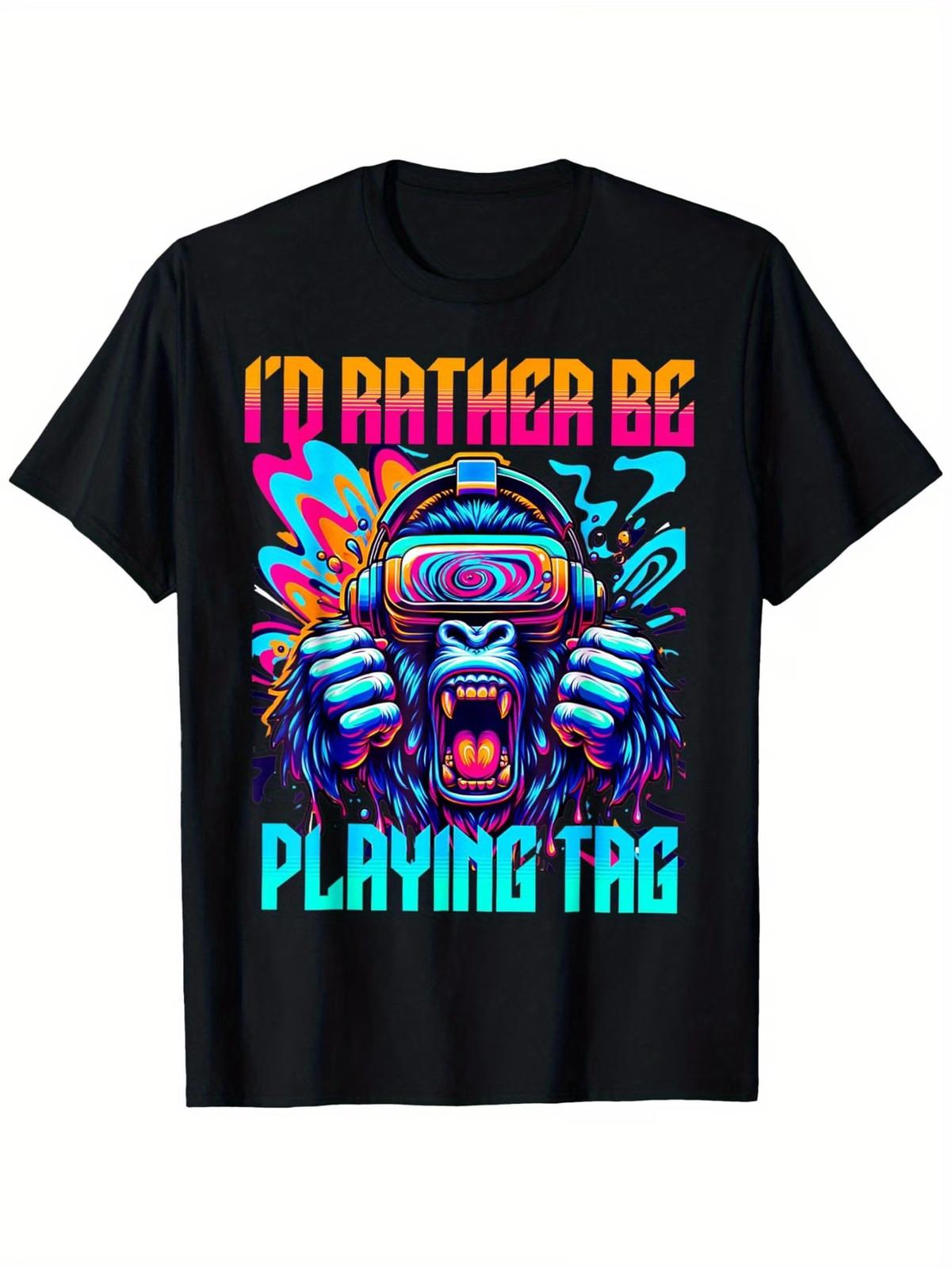 Funny Gamer Vintage Bruh I d Rather Be Playing Tag Men Women T-Shirt for Boys Fa 3XL