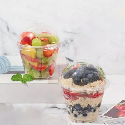 50pcs 250/300 ML Disposable Plastic Drink Cups Transparent Dessert Cups Ice Cream Cup  Smoothie