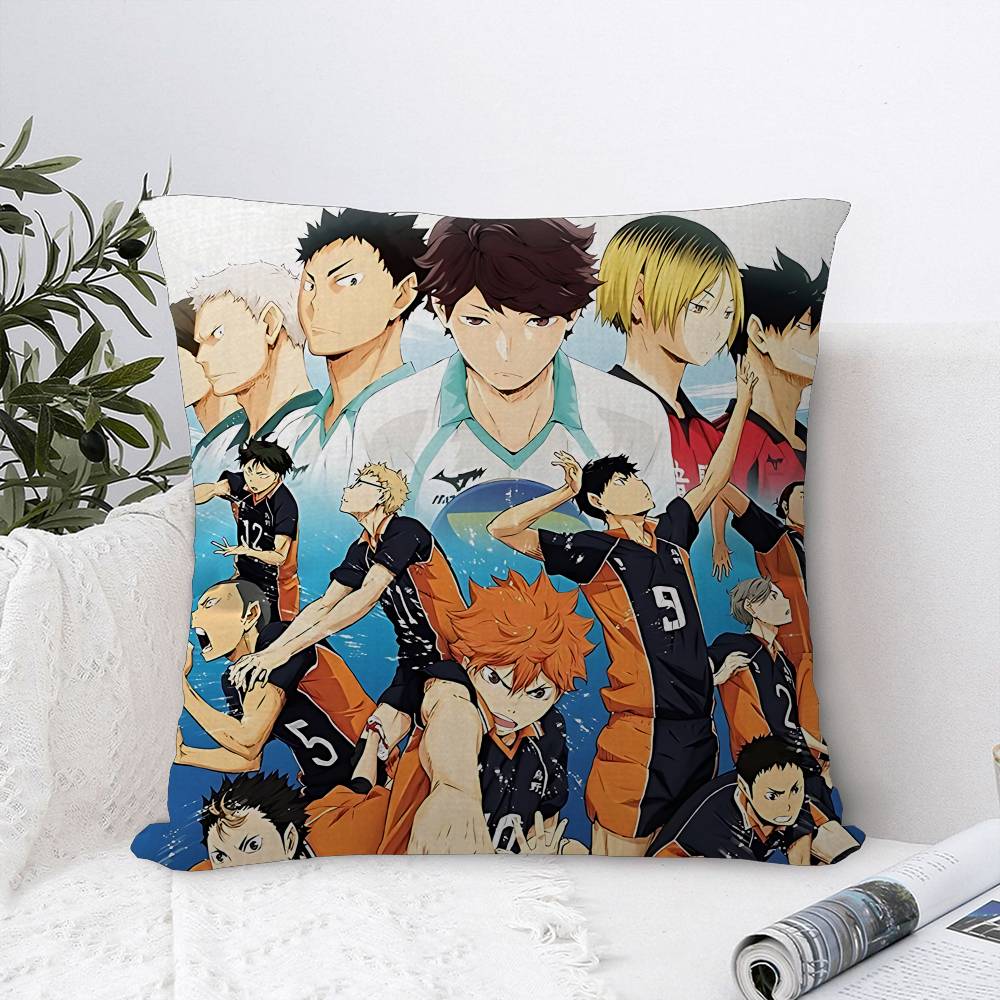Volleyball Teenager Japan Anime H-Haikyuu Office Cushion Pillowcase Car Cushion Cover45X45CM Lumbar Pillowcase Sofa Pillowcover
