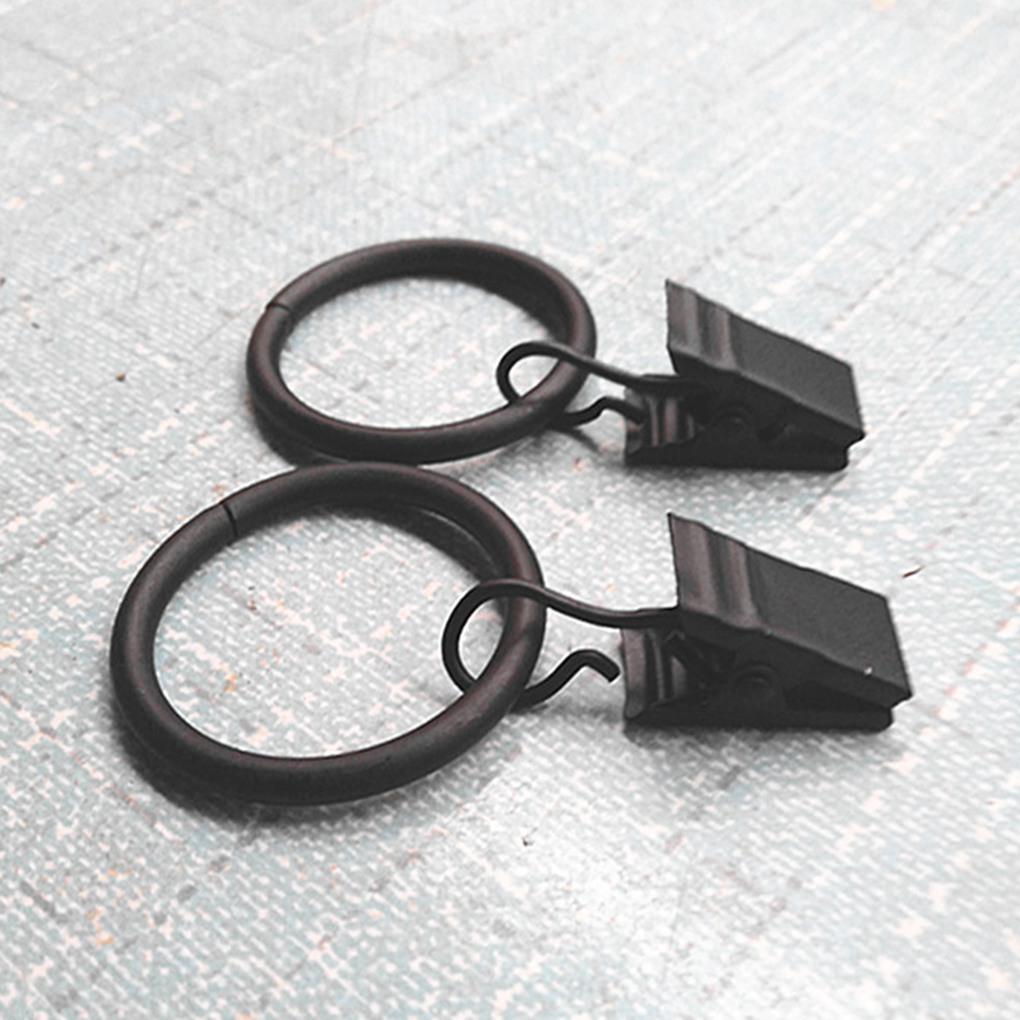 10 Pieces Window Curtains Hanging Hook with Clips Clamps Drape Replacement Accessory for Household Living Room Office