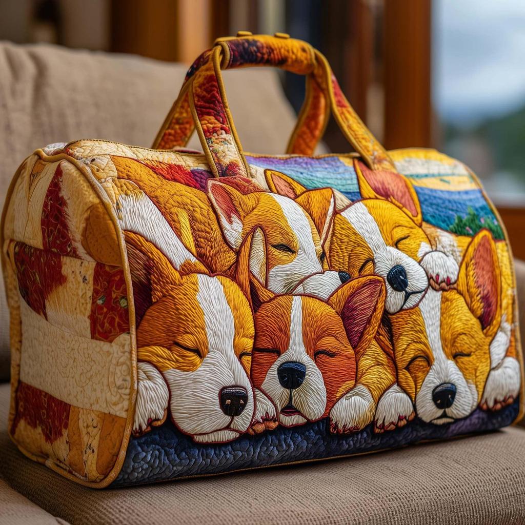 Puppy Series 4 Women's Yoga Travel Handbag with 3D Digital Print