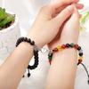 2 Pieces Natural Stone Beads Magnetic Bracelet Couple Connecting Bracelet Valentine's Day Gift for Couple Him and Her