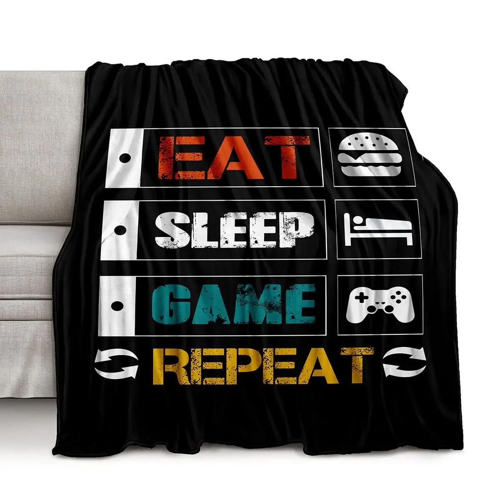 Gamepad Blanket Cool Game Gift For Boys Game Controller Blanket Gaming Video Game Soft Flannel Throw Blankets For Couch For Kids
