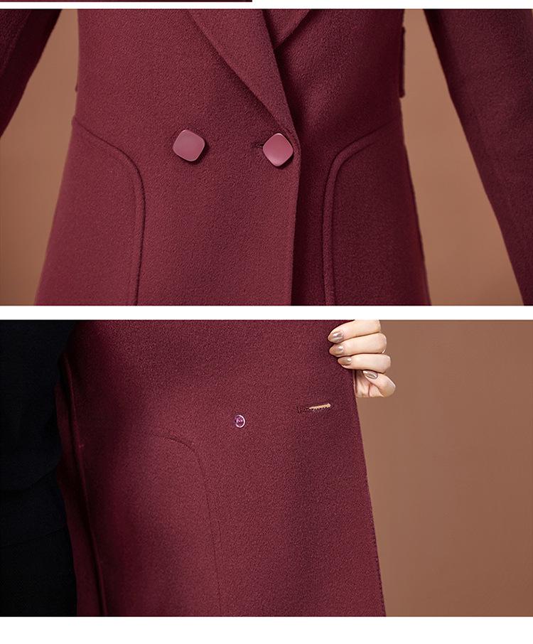 Women's Slimming Double-Faced Cashmere Coat - High-End Winter 2025 Collection for Middle-Aged Women