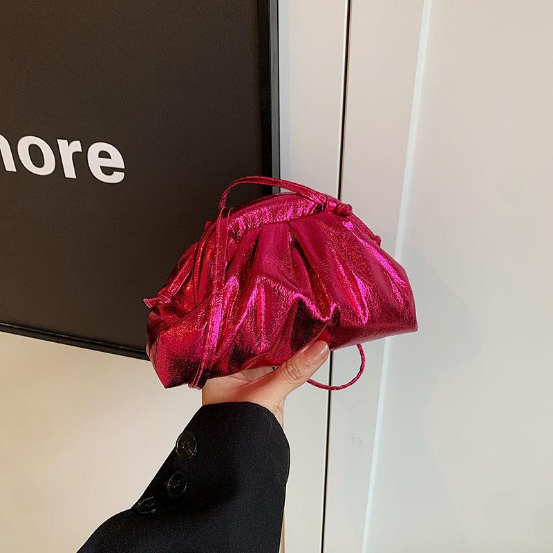 

Французская Нишевая Маленькая Сумка Женская Сумка Новая Простая и Модная Летняя Красивая Сумка Через Плечо Плиссированная Сумка-ракушка