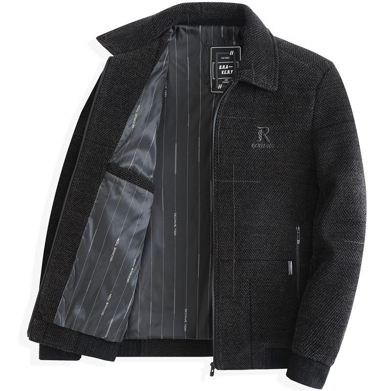 Dad’s Chenille Cotton Jacket - Middle-aged Men's Winter Coat with Velvet Lining