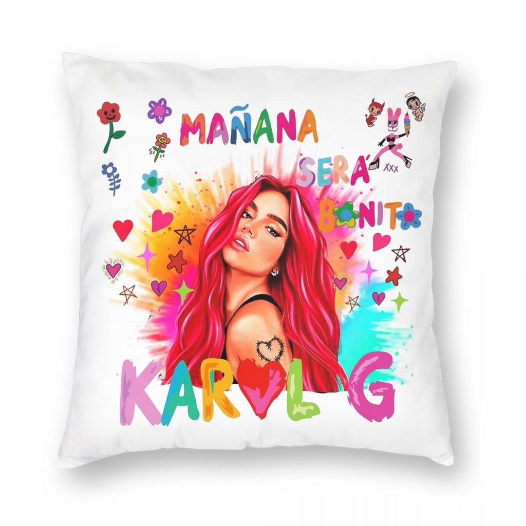 Manana Sera Bonito Sirenit Karol G Pillowcase Printed Polyester Cushion Cover Decor Throw Pillow Case Cover Bedroom Dropshipping