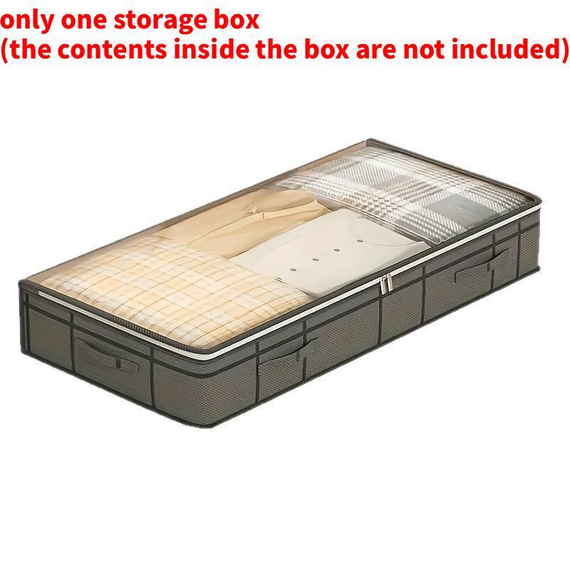 Bed Under Clothes Storage Bin With Lid Foldable Nonwoven Fabric For Bedroom Organization