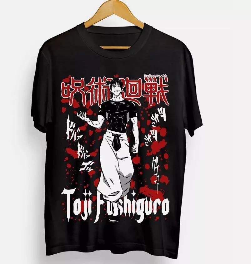 

Fushiguro Toji T-shirt Jujutsu Kaisen Anime Horror Manga Short Sleeve Summer New Men and Women Streetwear 4XL