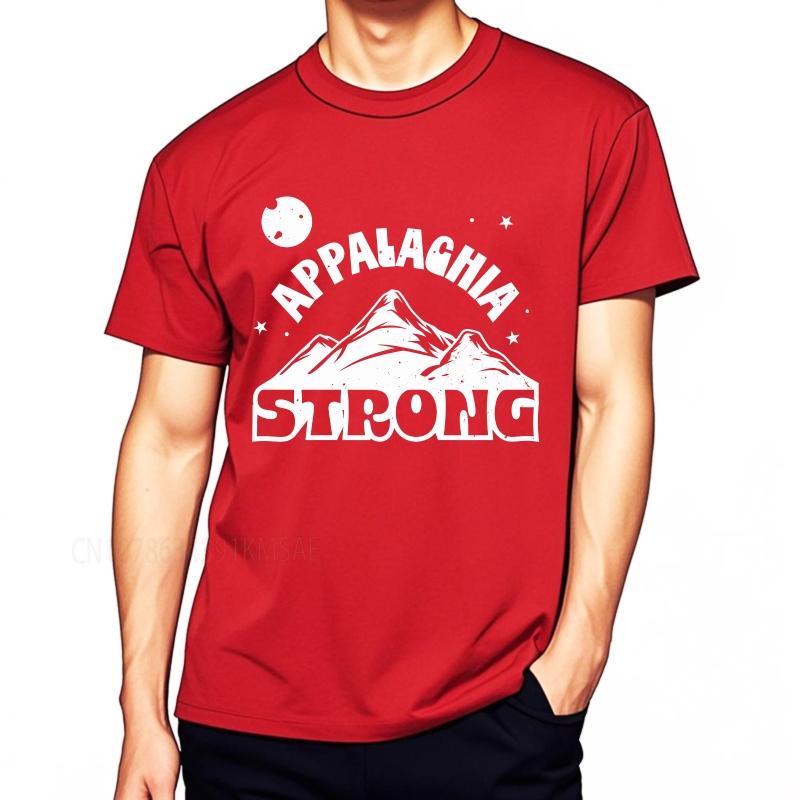 Fashion summer Boys t shirt Appalachia Strong Mountain Moon Stars Short Sleeve Rock ONeck Teeshirt summer cotton men tshirt S