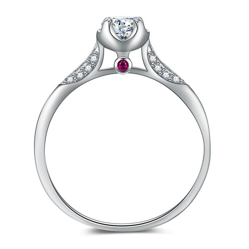 Lindon Klassisk Kopparlegering Zirkon Ring Dam Smycken Bröllopslöfte Festpresent