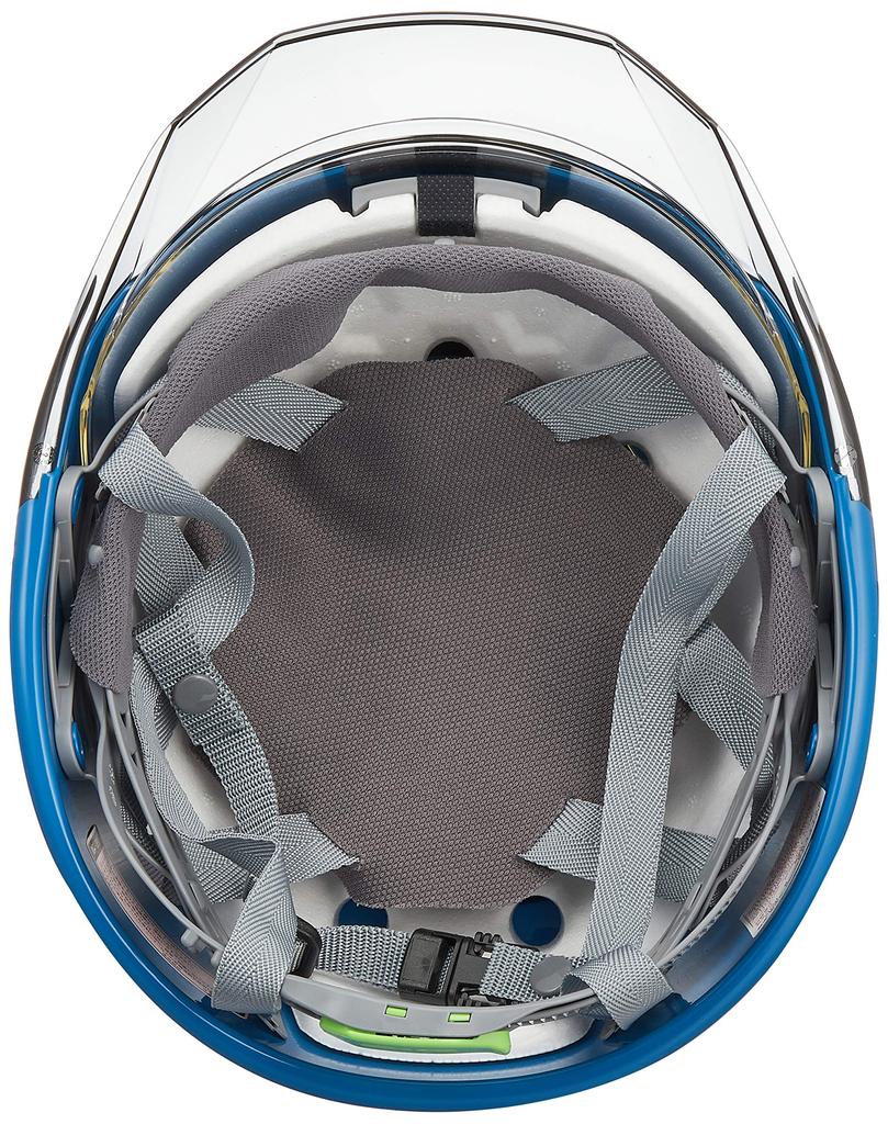 DIC Plastics Helmet with transparent protective shield and polystyrene liner Sky AA11EVO-CS visor, Blue/Smoke AA11-CS-HA6E2-A11-SBL-S
