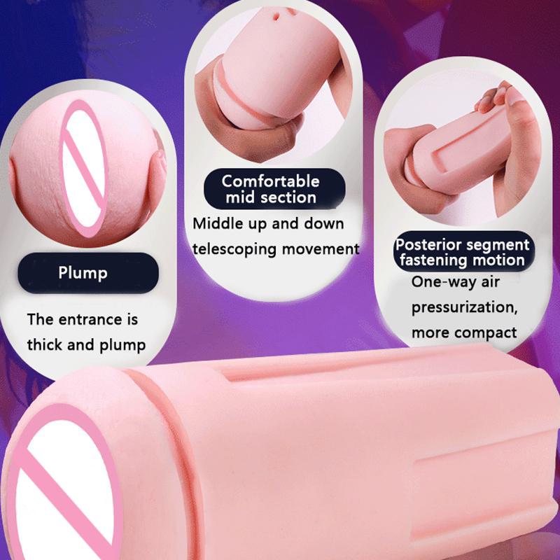 JIUAI Încălzire automată Masturbator masculin Cupă Păsărică strânsă Muie Vaginal și gura Mucegai inversat Jucărie sexuală automată de supt