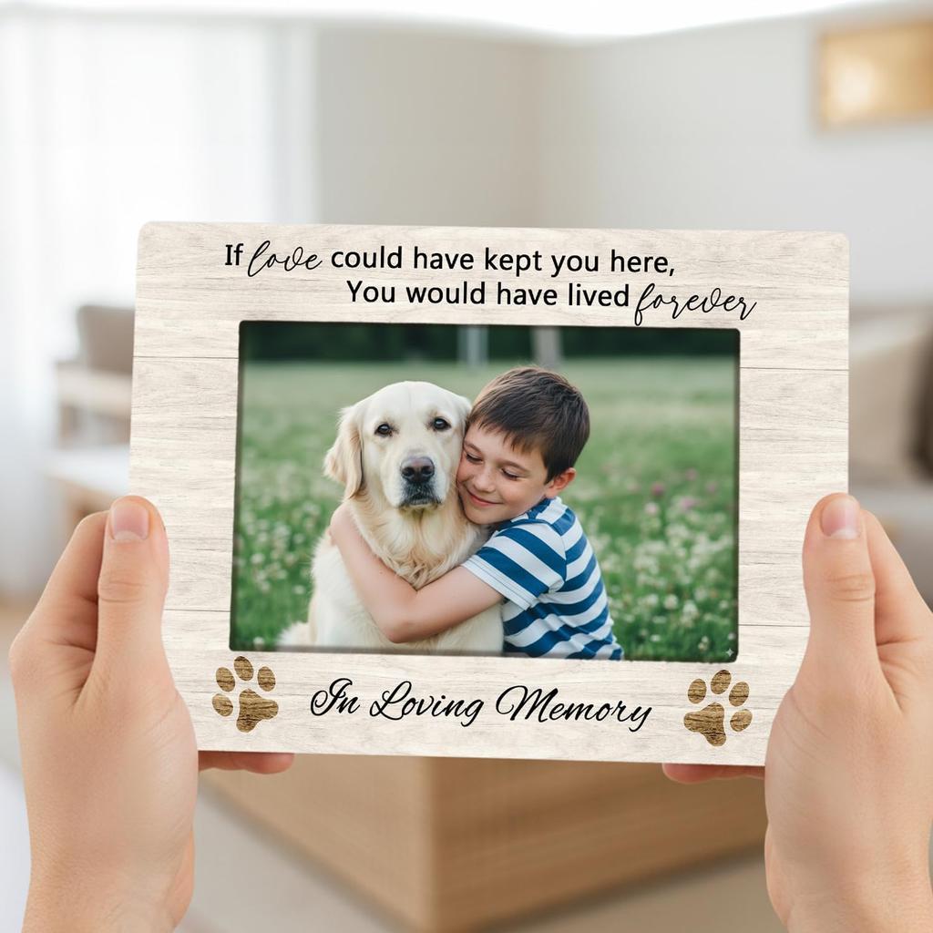 Dog Memory Memorial Gifts 4x6 Picture Frame, Dog Loss Sympathy Gifts Photo Frame, Pet Dogs in Loving Memory Picture Photo Frames 4"x6"for Desk