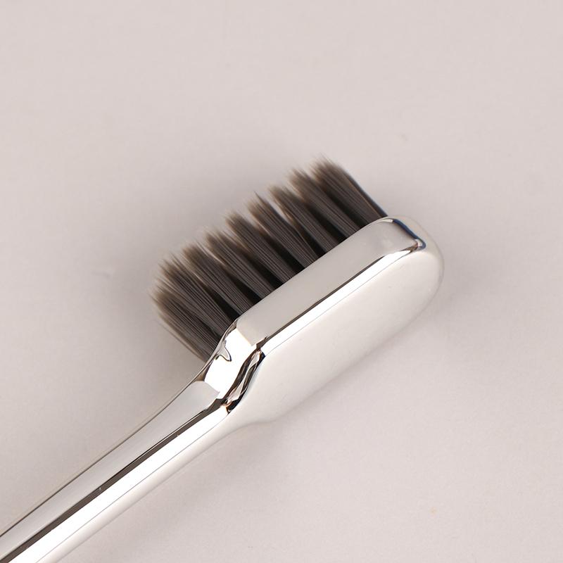 1Pc Luxury Soft Toothbrush Men Women Adult Tooth Brush Electroplate Gold Silver Color Dental Brushes Toothbrushes