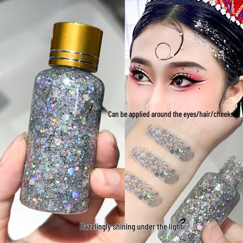 Fard de pleoape lichid cu sclipici Bling Bling pentru copii - Machiaj de scenă cu gel cu sclipici mare