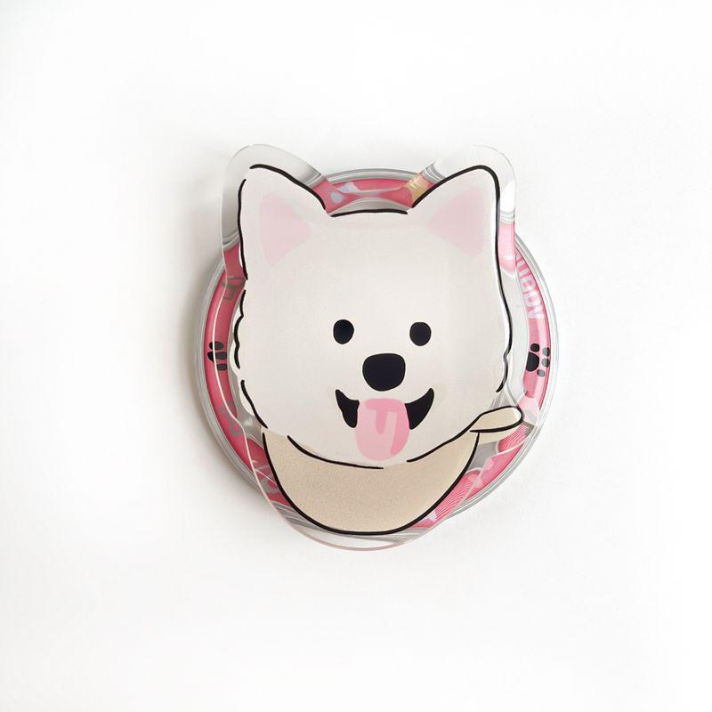 Cute Cartoon Dog Silicone MagSafe Phone Holder – Telescopic & Magnetic Airbag Design