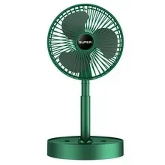 New Adjustable Folding Fan Small Cooling Handy Desk Low Noise Home Charging USB High Duration Standby Mini Electric Fan green Wired
