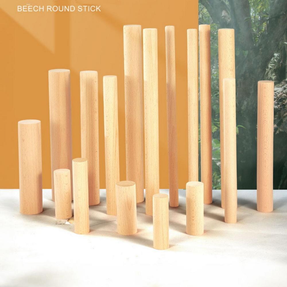 Runder Holzstab Kleiderschrank Runder Holzstab Langer Stab Gebäuddekoration Baumstamm Holz Handwerksmaterial DIY Holzhandwerk