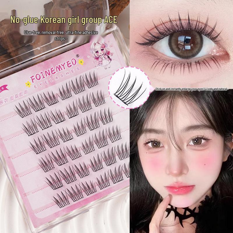 Pinduo Klebefreie Drei-Schritt Selbstklebende Sonnenblume & Kleine Flamme Falsche Unterwimpern