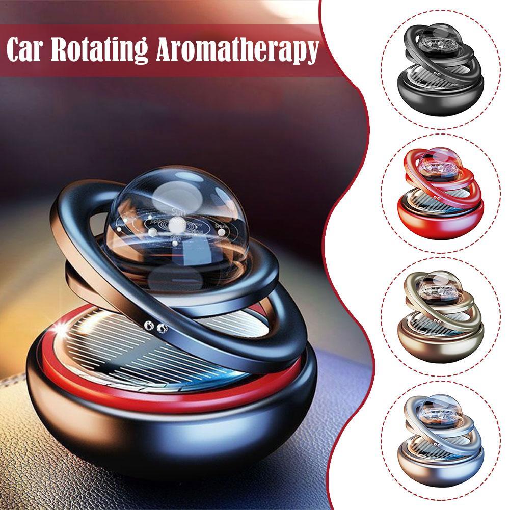 Car Solar Ornaments Rotating Car Double Suspended Double Suspended Crystal 360° Rotation Ball Aromatherapy Perfume Ornaments