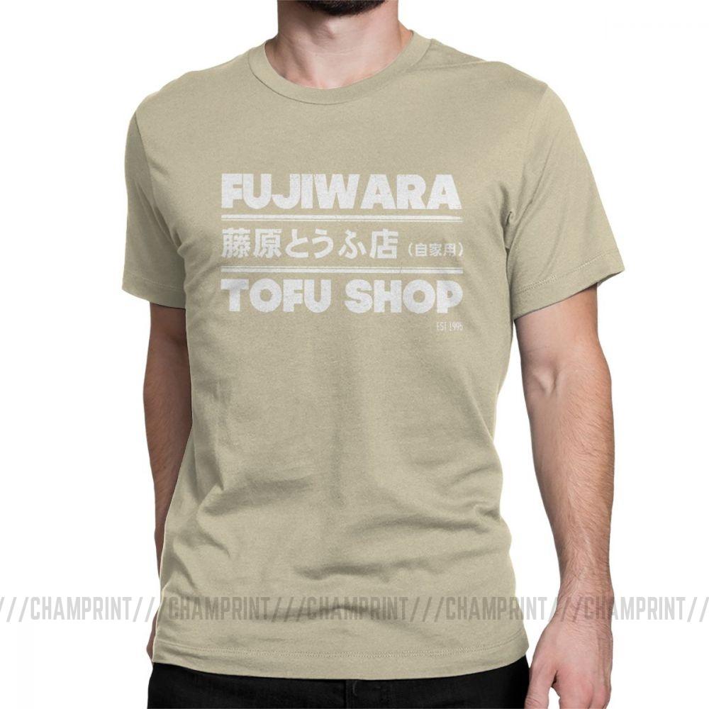 Anime Initial D Tees Fashion Fujiwara Takumi Fujiwara Tofu Shop T Shirt Men S Cotton Vintage