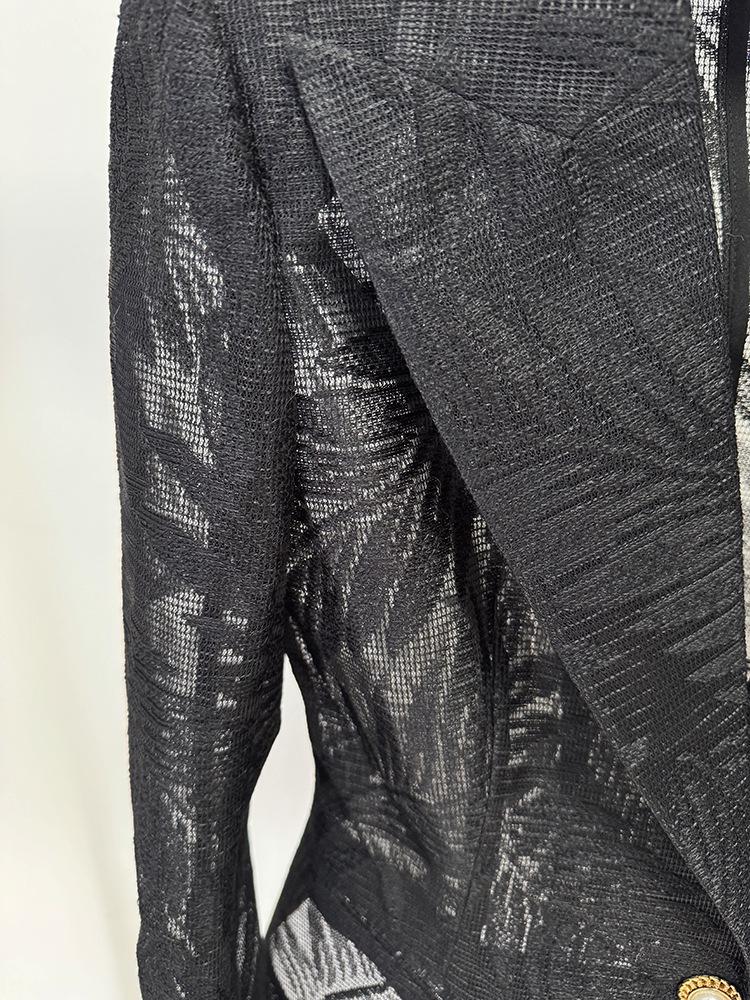 In Stock: 2026 Spring/Summer Slim-Fit Embroidered Mesh Jacket