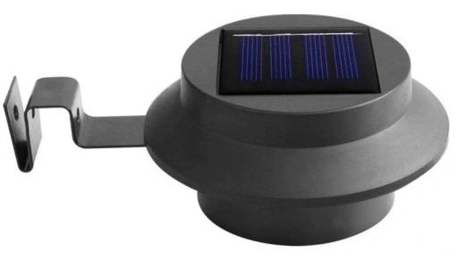 Lampa Solarna 3 Led Czarny Wiszący Kinkiet P-104