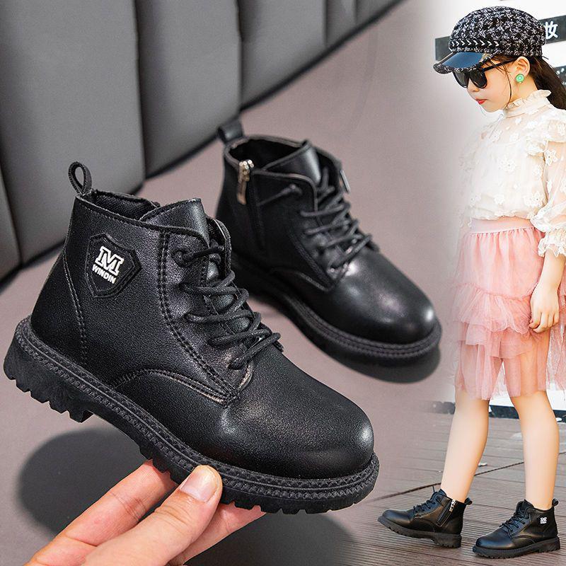 Girls' Stylish 2021 Catwalk Ankle Boots - Black Spring & Autumn