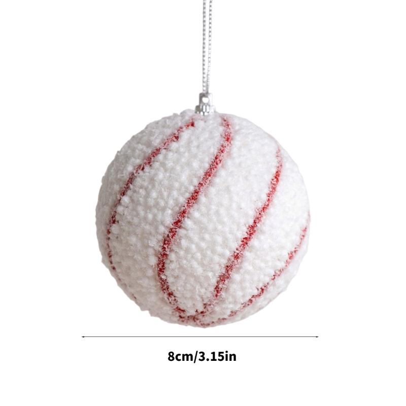 8cm Shatterproof Foam Decorative Baubles Ball Ornament Christmas Tree Decorations for Wreath Mantels Embellishments