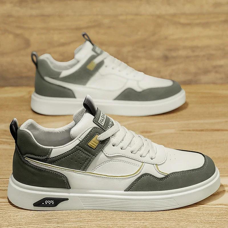 New Men Shoes Casual Fashion Male Sneakers Leather Outdoor Running Non-Slip Designer Luxury Student Tennis Loafers