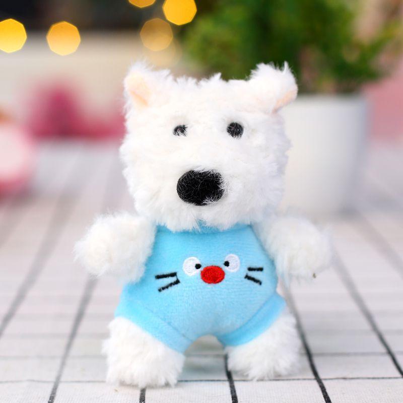 West Highland Puppy Plush Doll Keychain Trendy Couple Backpack Pendant Playground Doll Grab Machine