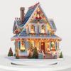 2D Flat Xmas House DIY Diamond Painting Tabletop Ornaments Kit Table Top Diamond Painting Ornament Kits Bedroom Table Decoration