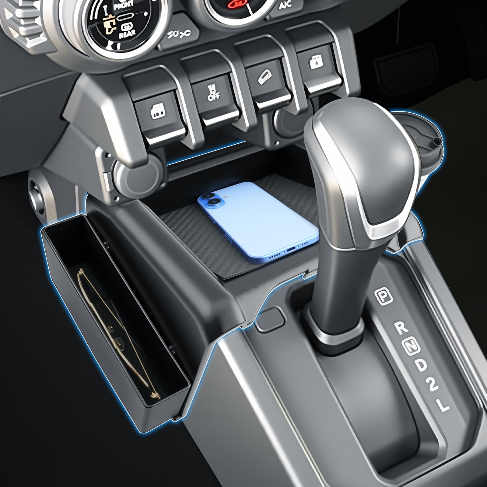 

Лоток для консоли BIBIBO для нового Jimny Nomad Sierra AT Включает подстаканник Боковой Модель JC74 Консоль Nomad Интерьер Защищает от грязи и Легкий