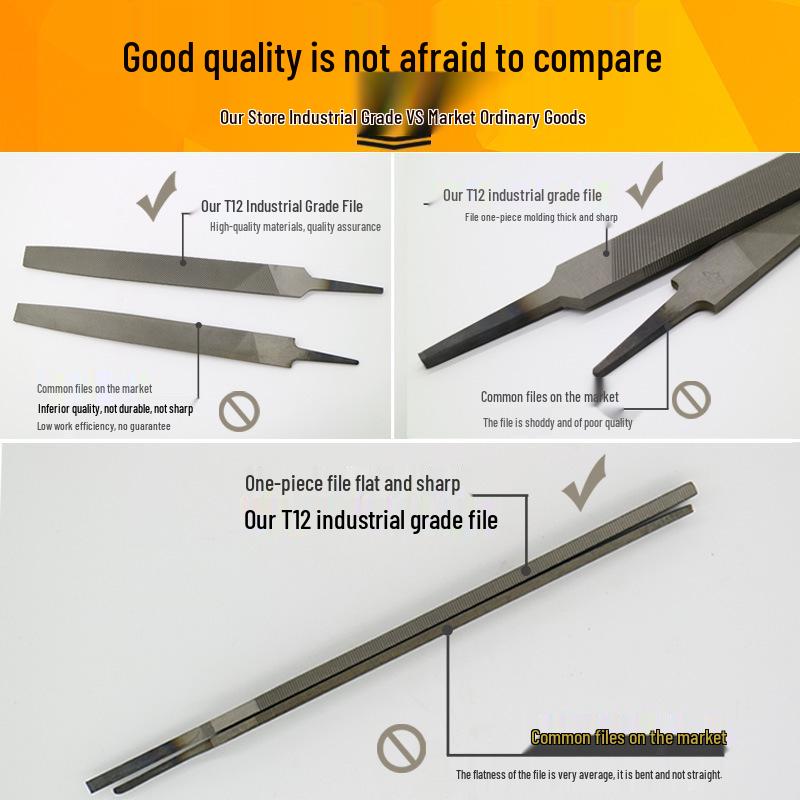 Šanghajské Gong Kovobrusné Nástroje: Ploché, půlkulaté a trojúhelníkové pilníky pro zpracování dřeva