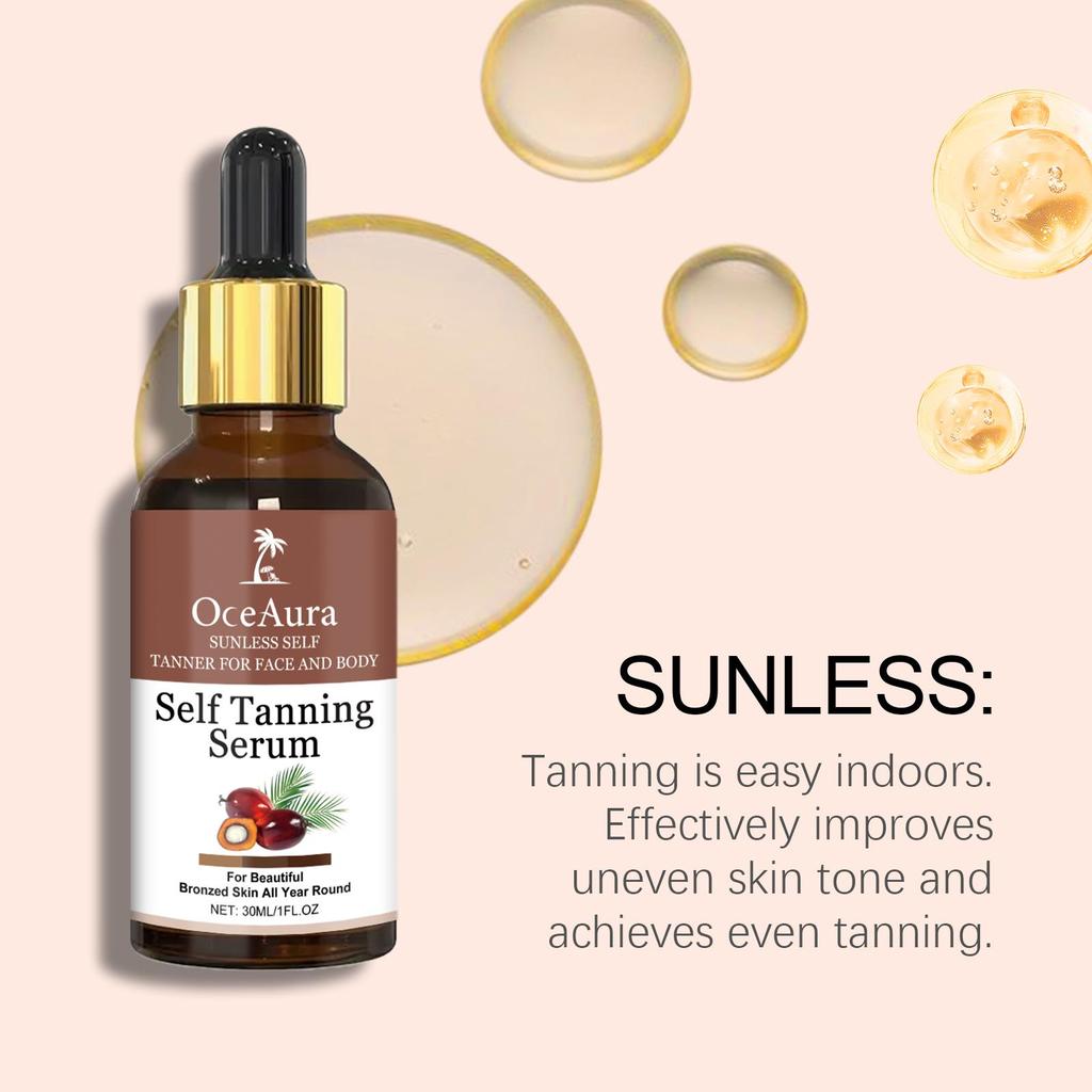 Tanning Booster Serum - Radiant Glow & Deep Hydration - Outdoor Sunless Tanning Essence for Nourished Skin