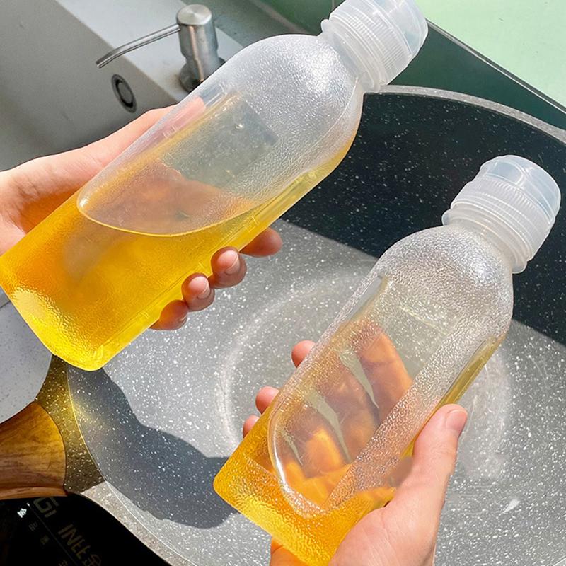 300/500/1000Ml Kitchen Oil Bottle Plastic Seasoning Squeeze Bottle For Salad Bbq Sauce Condiment Containers Cooking Tool
