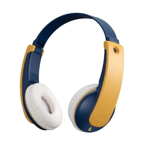JVC Kenwood HA-KD10W-Y Wireless Bluetooth Headphones for Kids, Yellow, Up to 16 Hours of Playback, Built-in Microphone, Lightweight, Volume Limit Func