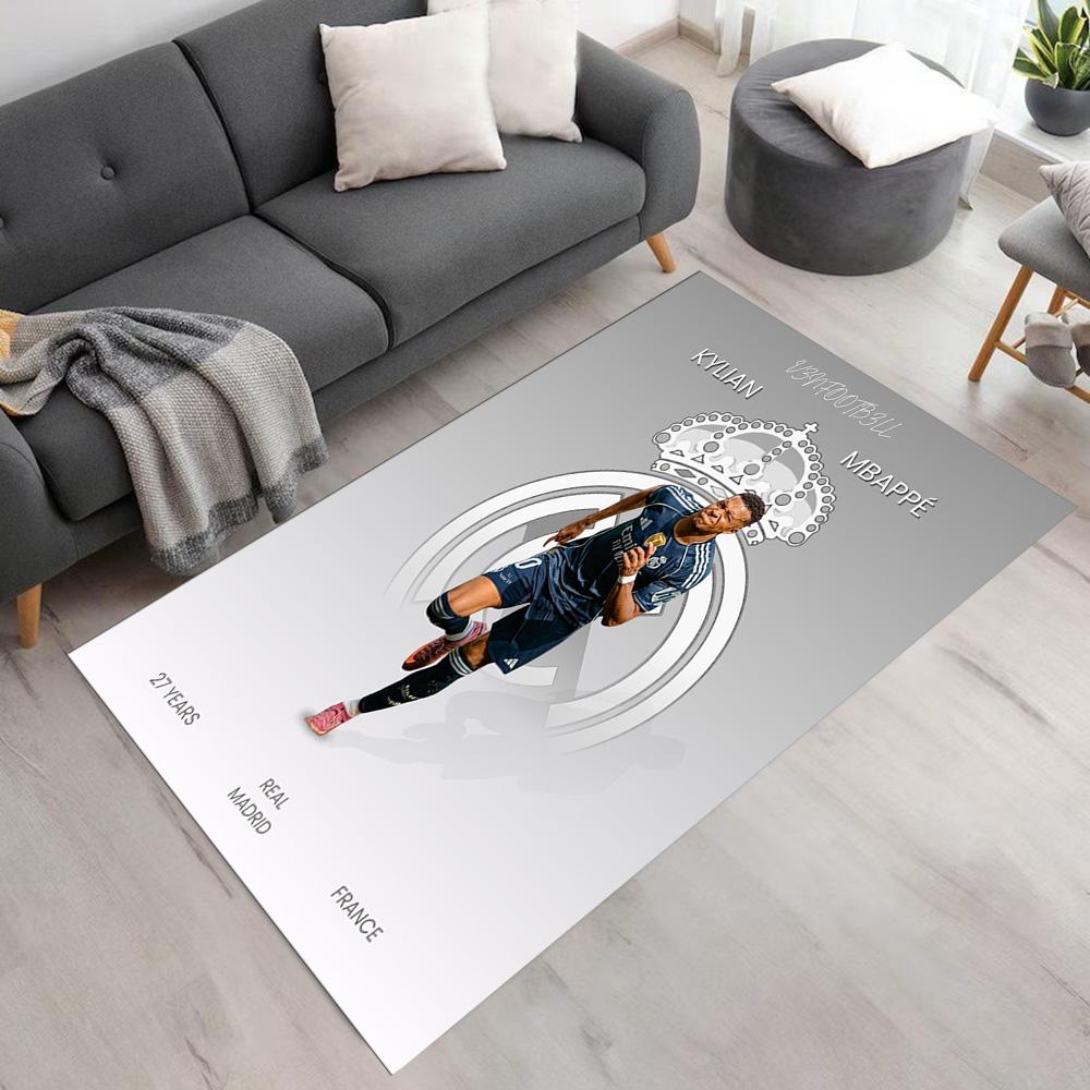 Star Player Kylian Mbappé Floor Mat Perfect for Bedrooms Living Rooms Decorate room Entryway Anti-slip Rug Anime Office Decor
