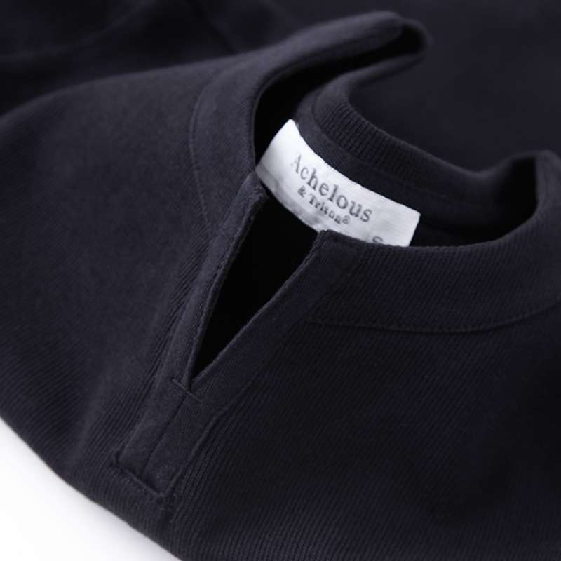 American Vintage Trend Autumn Winter New Men Solid V-Neck Fashion Casual All-match Long Sleeve Loose Pullovers Sweatshirts Tops