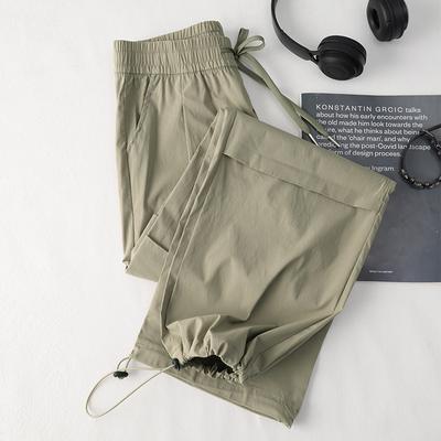 Pantalon de travail pour femmes Nouveau Été Fin Taille haute Ample Droit Jambe large Pantalon décontracté Rétro Pantalon de sport