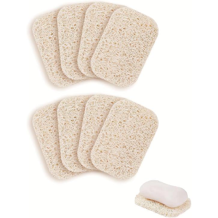 8PCS Soap Saver Pad, Non-Slip PVC Bar Soap Mat Holder for Bathroom