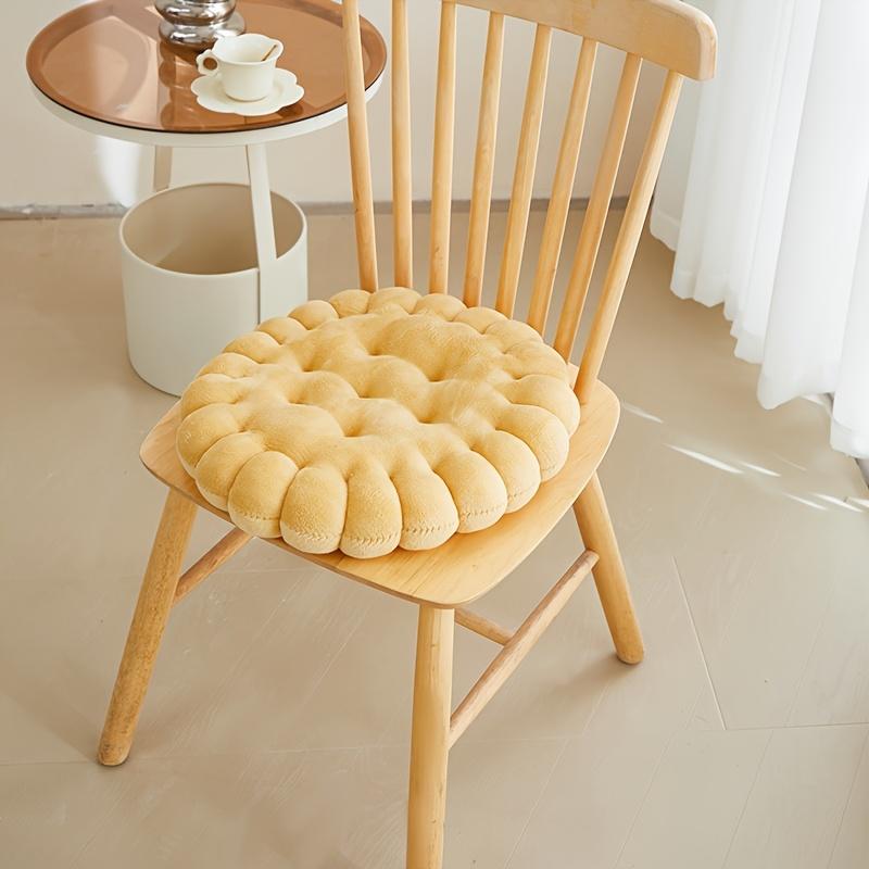 Large Biscuit Shape Plush Cushion,Soft Creative Pillow Chair Seat Pad, Decorative Cookie Japanese Tatami Back Cushion