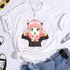 New Anime Cute Anya Forger Print Short Sleeves Round Neck Men Woman T-Shirt Summer Casual Tees