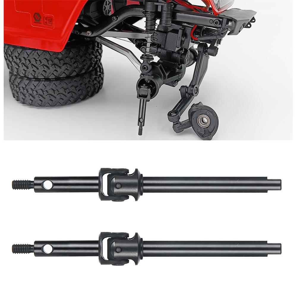 YEAHRUN 2PCS Steel CVD Front Axle Drive Shaft 48.5/52.5mm for 1:24 RC Crawler Car Axial SCX24 All Series Upgraded Parts
